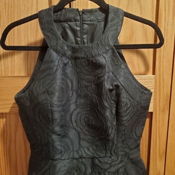 Calvin Klein Floral Jacquard Halter Dress - Picture 4 of 13